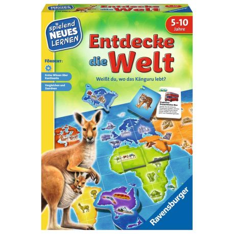 Ravensburger 24990 - Entdecke die Welt - Spielen und Lernen für Kinder, Lernspiel für Kinder von 5-10 Jahren, Spielend