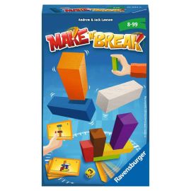 Ravensburger 23444 - Make  n  Break, Mitbringspiel für 2-4 Spieler, Kinderspiel ab 8 Jahren, kompaktes Format, Reisesp