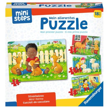 Ravensburger 04535 ministeps® Puzzle: Mein allererstes Puzzle: Streichelzoo 2 3 4 Teile