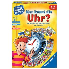 Ravensburger 24995 - Wer kennt die Uhr? - Spielen und Lernen für Kinder, Lernspiel für Kinder ab 6-9 Jahren, Spielend