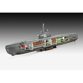 Deutsches U-Boot Typ XXI mit Interieur, Revell Modellbausatz