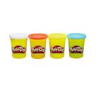 Play-Doh 4er Pack Grundfarben blau, gelb, rot und weiß