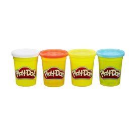 Play-Doh 4er Pack Grundfarben blau, gelb, rot und weiß