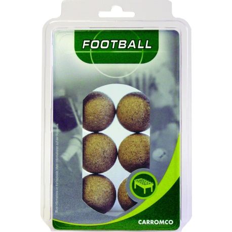 carromco Kickerbälle, 6 x Kork im Blister