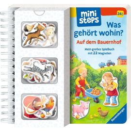 ministeps: Was gehört wohin? Auf dem Bauernhof, Magnetbuch ab 2 Jahren, Kinderbuch