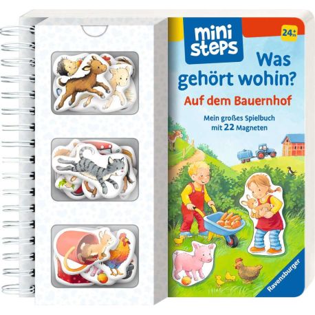 ministeps: Was gehört wohin? Auf dem Bauernhof, Magnetbuch ab 2 Jahren, Kinderbuch