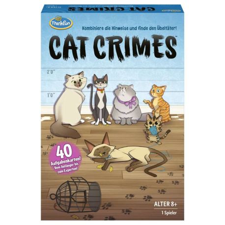 ThinkFun - 76366 - Cat Crimes - Das flauschige und freche Kombinations- und Deduktionsspiel mit Katzen. Finde den Übel
