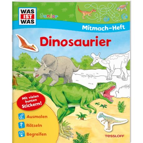 WAS IST WAS Junior Mitmach-Heft Dinosaurier