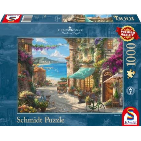 Schmidt Spiele Puzzle Thomas Kinkade Café an der italienischen Riviera 1.000 Teile