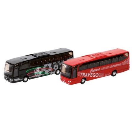 12097Reisebus MB Travego aus Spritzguss, 1:60, L  18 cm sortiert (1 Stück)