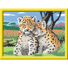 Ravensburger CreArt 28486 - Kleine Leoparden - Malen nach Zahlen für Kinder ab 9 Jahre