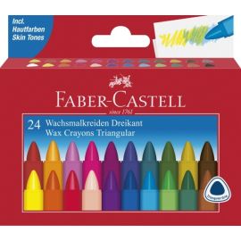 Wachsmalstifte dreikant 24-er Kartonetui