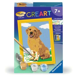 Ravensburger CreArt 28511 - Kleiner Golden Retriever - Malen nach Zahlen Hund für Kinder ab 7 Jahre