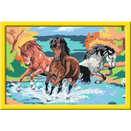 Ravensburger CreArt 28492 - Stolze Wildpferde - Malen nach Zahlen Pferde für Kinder ab 9 Jahre