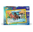 Ravensburger CreArt 28492 - Stolze Wildpferde - Malen nach Zahlen Pferde für Kinder ab 9 Jahre