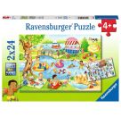 Ravensburger 5057 Puzzle Freizeit am See 2 X 24 Teile