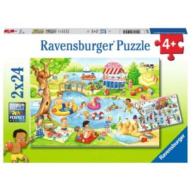 Ravensburger 5057 Puzzle Freizeit am See 2 X 24 Teile