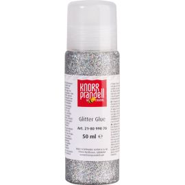 Glitter Glue 50ml silber regenbogen