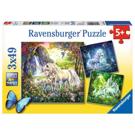 Ravensburger 9291 Puzzle Schöne Einhörner 3 X 49 Teile