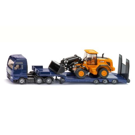 SIKU 1790 MAN LKW mit Tieflader und  JCB Radlader