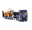 SIKU 1790 MAN LKW mit Tieflader und  JCB Radlader