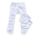Puppen-Strumpfhose mit Söckchen   Eiskristalle  , Gr. 28-35 cm
