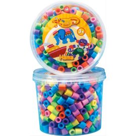 Hama® Bügelperlen Maxi - Dose Pastell Mix 600 Perlen (6 Farben).