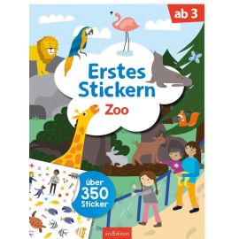 Erstes Stickern Zoo