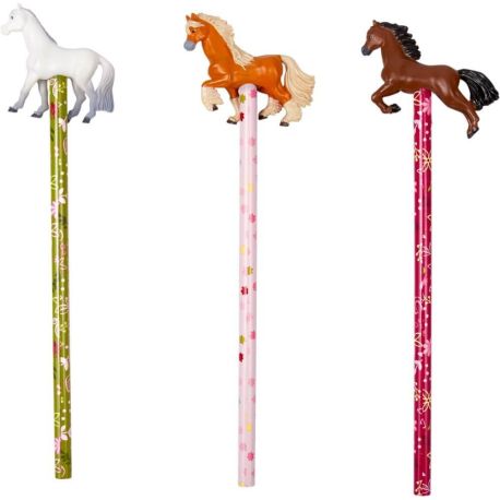 Bleistift mit Topper Pferdefreunde, sortiert (1 Stück)