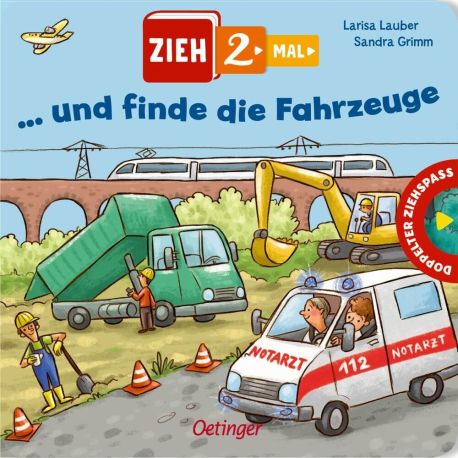 Zieh 2-mal ... und finde die Fahrzeuge. Mit extrabreiten Panoramaseiten