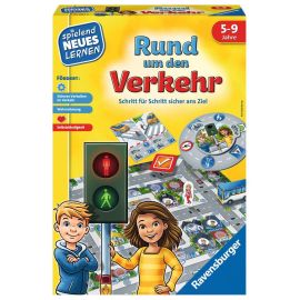 Ravensburger Lernspiel Rund um den Verkehr 24997, Kinderspiel, ab 5 Jahren, für 2-4 Spieler