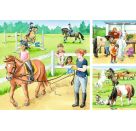 Ravensburger 5129 Puzzle Ein Tag auf dem Reiterhof 3 X 49 Teile
