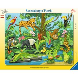 Ravensburger 5140 Puzzle Tiere im Regenwald 8-17 Teile