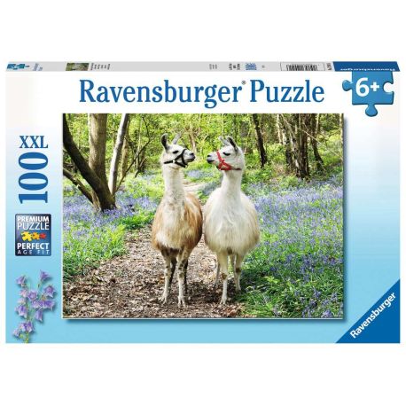 Ravensburger Kinderpuzzle - 12941 Flauschige Freundschaft - Lama-Puzzle für Kinder ab 6 Jahren, mit 100 Teilen im XXL-