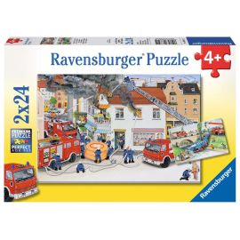Ravensburger 8851 Puzzle Bei der Feuerwehr 2 X 24 Teile