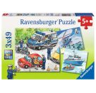 Ravensburger 9221 Puzzle Polizeieinsatz 3 X 49 Teile