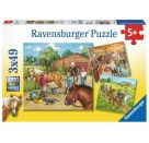 Ravensburger 9237 Puzzle Mein Reiterhof 3 X 49 Teile
