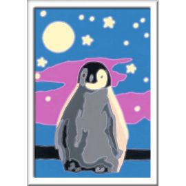 Ravensburger Malen nach Zahlen 28775 - Kleiner Pinguin – Kinder ab 7 Jahren