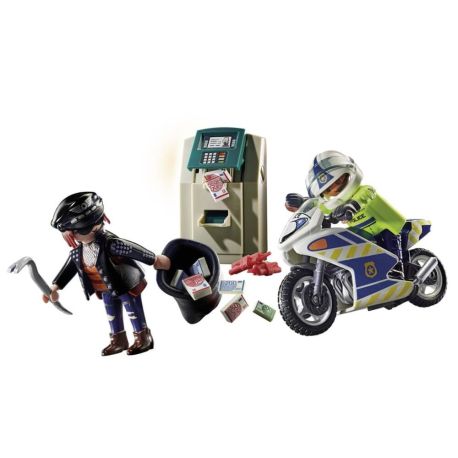 Playmobil 70572 Polizei-Motorrad: Verfolgung des Geldräubers