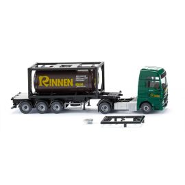 WIKING H0 Tankcontainersattelzug 20  (MAN TGX Euro 6c) Rinnen 1:87