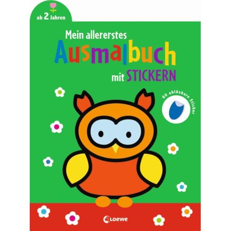 Mein allererstes Ausmalbuch mit Stickern (Eule)