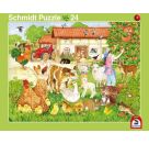 2er Set Rahmenpuzzles Wir gehen in den Zoo! 16 Teile Ferien auf dem Bauernhof 24
