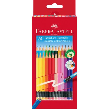 Faber-Castell Buntstift radierbar 24er Kartonetui