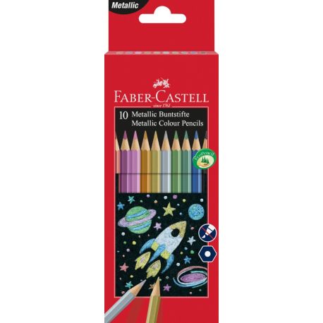 Buntstift metallic 10er Kartonetui