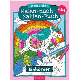 Mein dickes Malen-nach-Zahlen-Buch Einhörner, sortiert