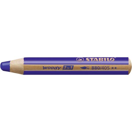 Multi-talented pencil STABILO® woody 3 in 1STABILO woody ultramarinblau wasservermalbar