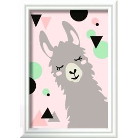 Ravensburger CreArt 28942 - Glückliches Lama - Malen nach Zahlen Lama für Kinder ab 7 Jahre