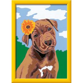 Ravensburger CreArt 28943 - Bester Freund - Malen nach Zahlen Hund für Kinder ab 7 Jahre