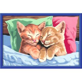 Ravensburger CreArt 28986 - Verschmuste Kätzchen - Malen nach Zahlen Katze für Kinder ab 11 Jahren