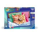 Ravensburger CreArt 28986 - Verschmuste Kätzchen - Malen nach Zahlen Katze für Kinder ab 11 Jahren